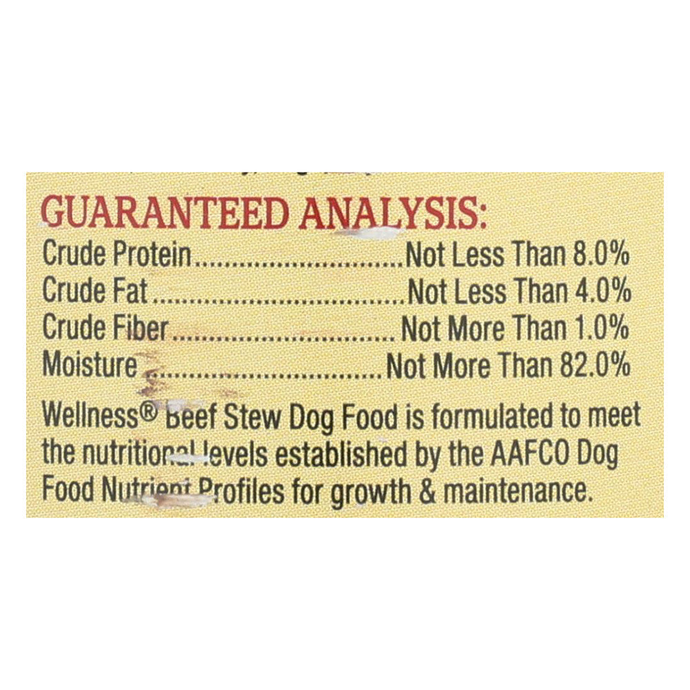 Wellness Beef Stew Can Dog Food, 12.5 Oz