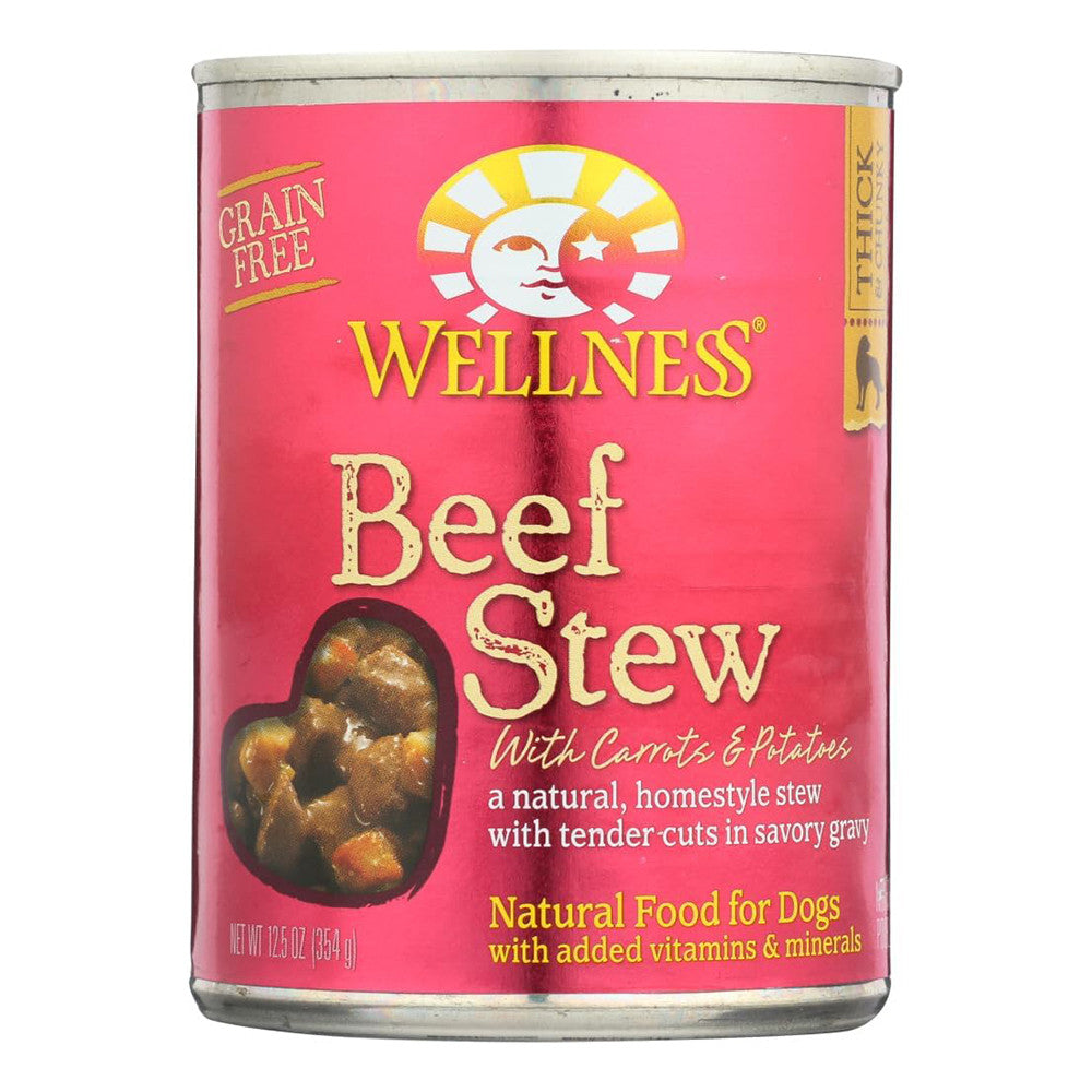 Wellness Beef Stew Can Dog Food, 12.5 Oz