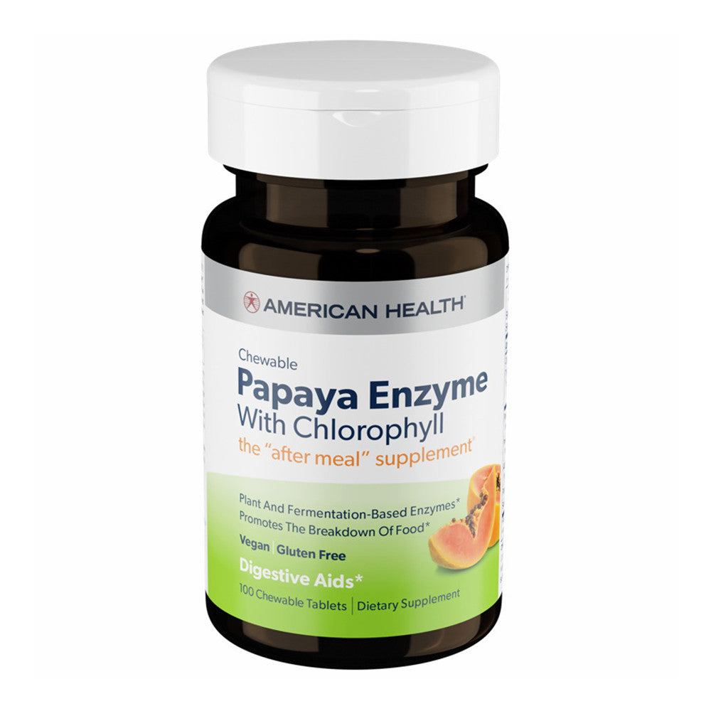 American Health Papaya Enzyme With Chlorophy Ll Chewable Tablets, 100 Ea
