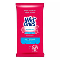 Wet Ones Antibacterial Fresh Scent Hand Wipes, 20 Ea