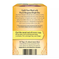 Yogi Peach Bergamot Bright Day Tea Supports Positive Mood, 16 Ea