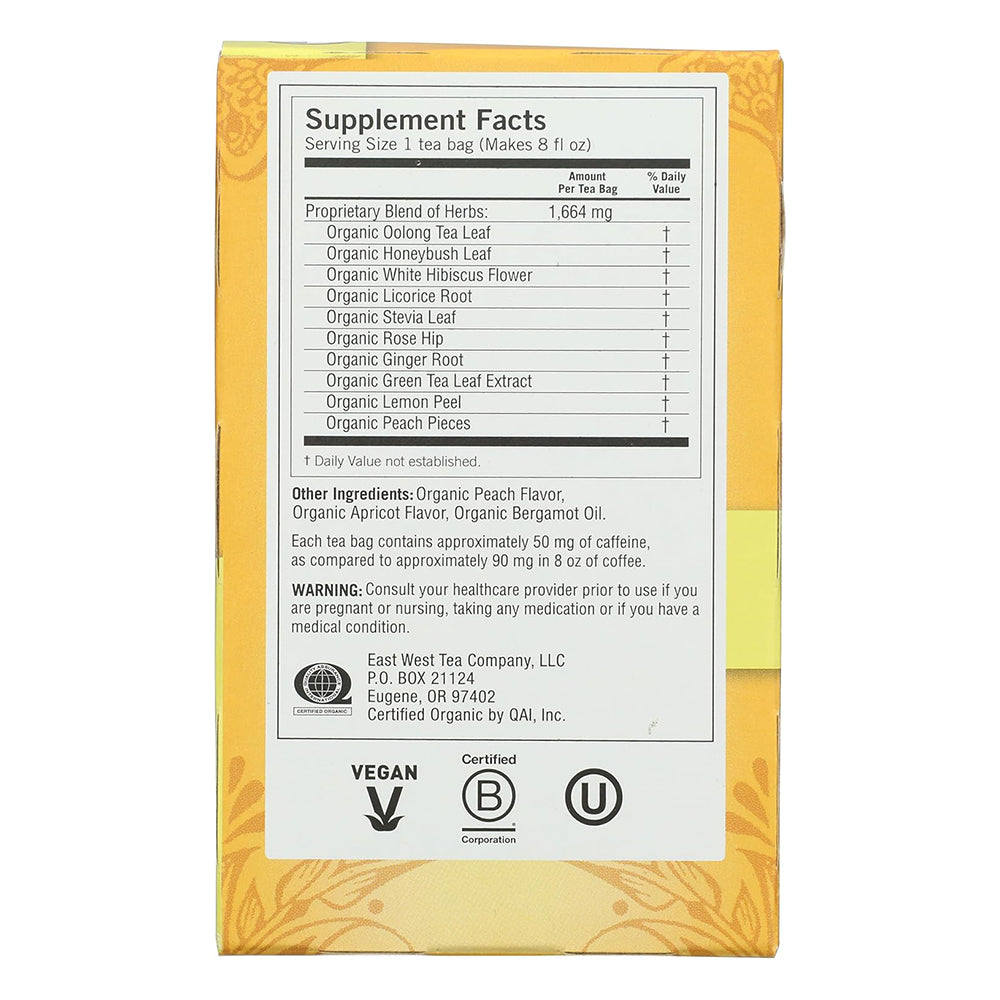 Yogi Peach Bergamot Bright Day Tea Supports Positive Mood, 16 Ea