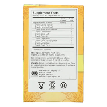 Yogi Peach Bergamot Bright Day Tea Supports Positive Mood, 16 Ea