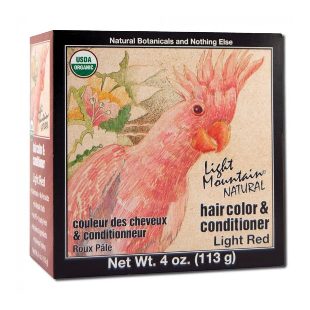 Light Mountain Natural Hair Color And Conditioner, Light Red, 4 Oz