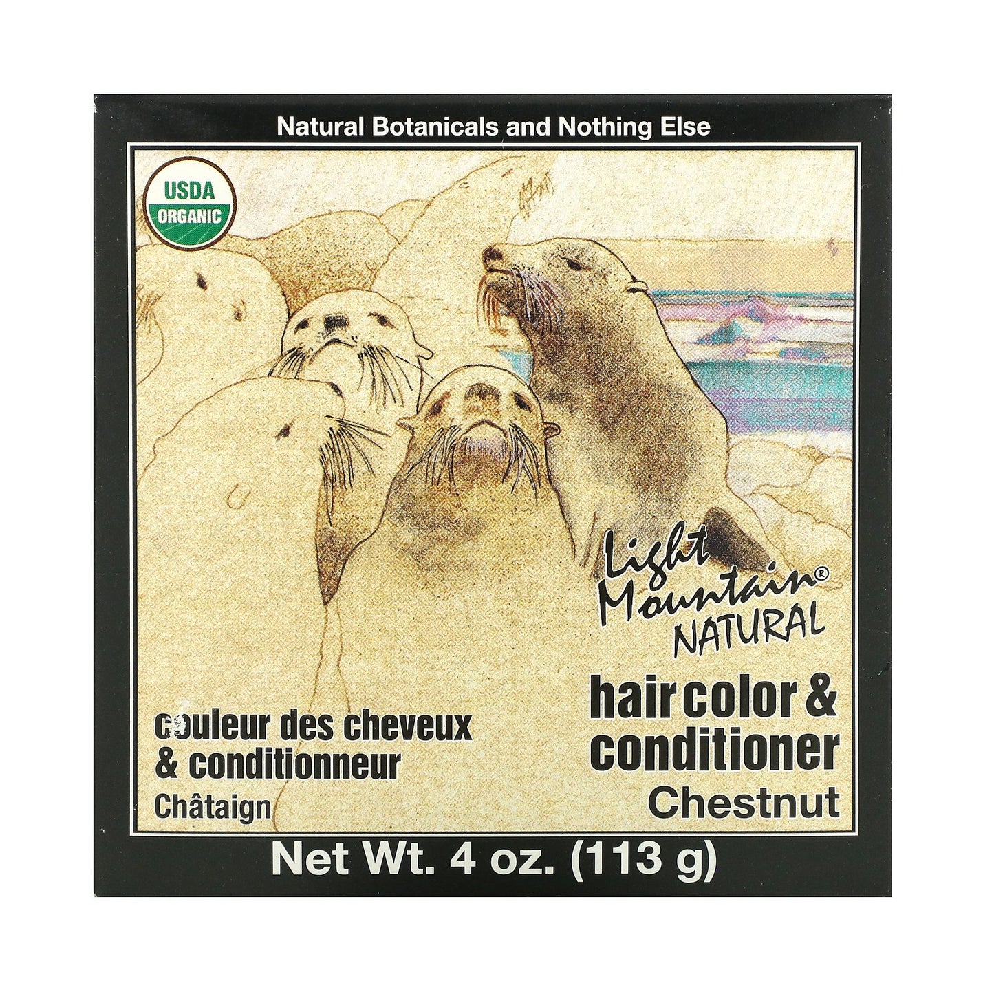 Light Mountain Natural Hair Color And Conditioner, Chestnut - 4 Oz