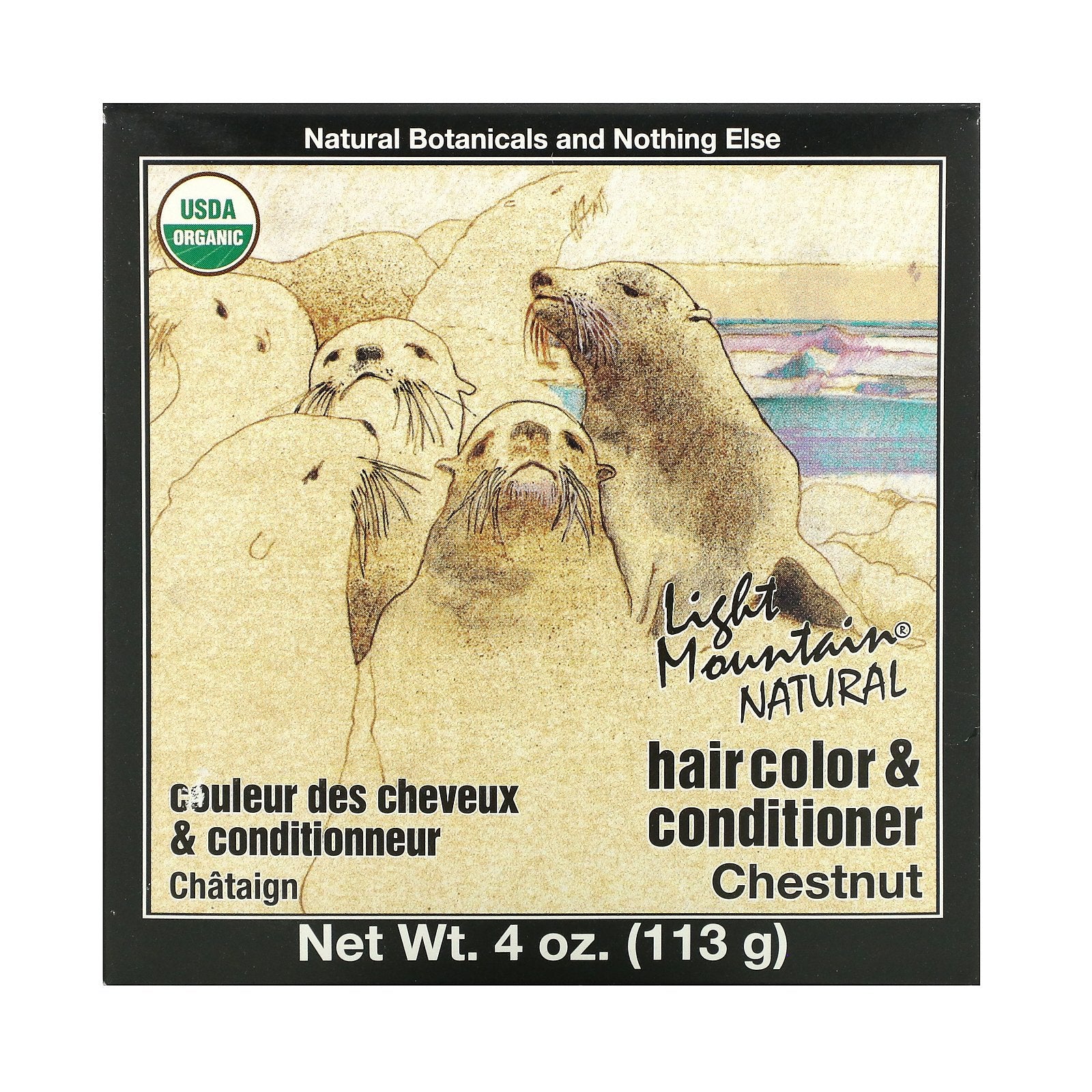 Light Mountain Natural Hair Color And Conditioner, Chestnut - 4 Oz