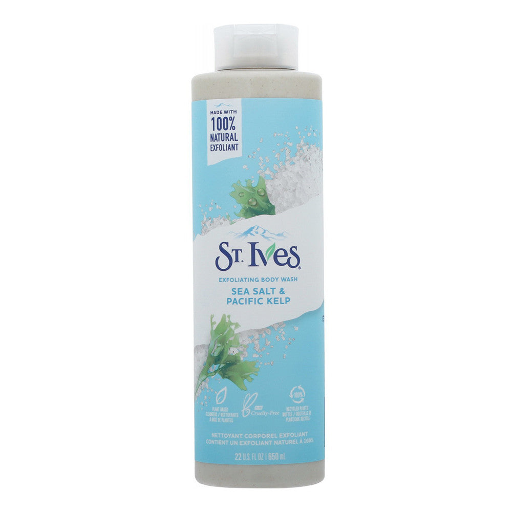 St Ives Exfoliating Body Wash, Sea Salt and Pacific Kelp, 22 Oz