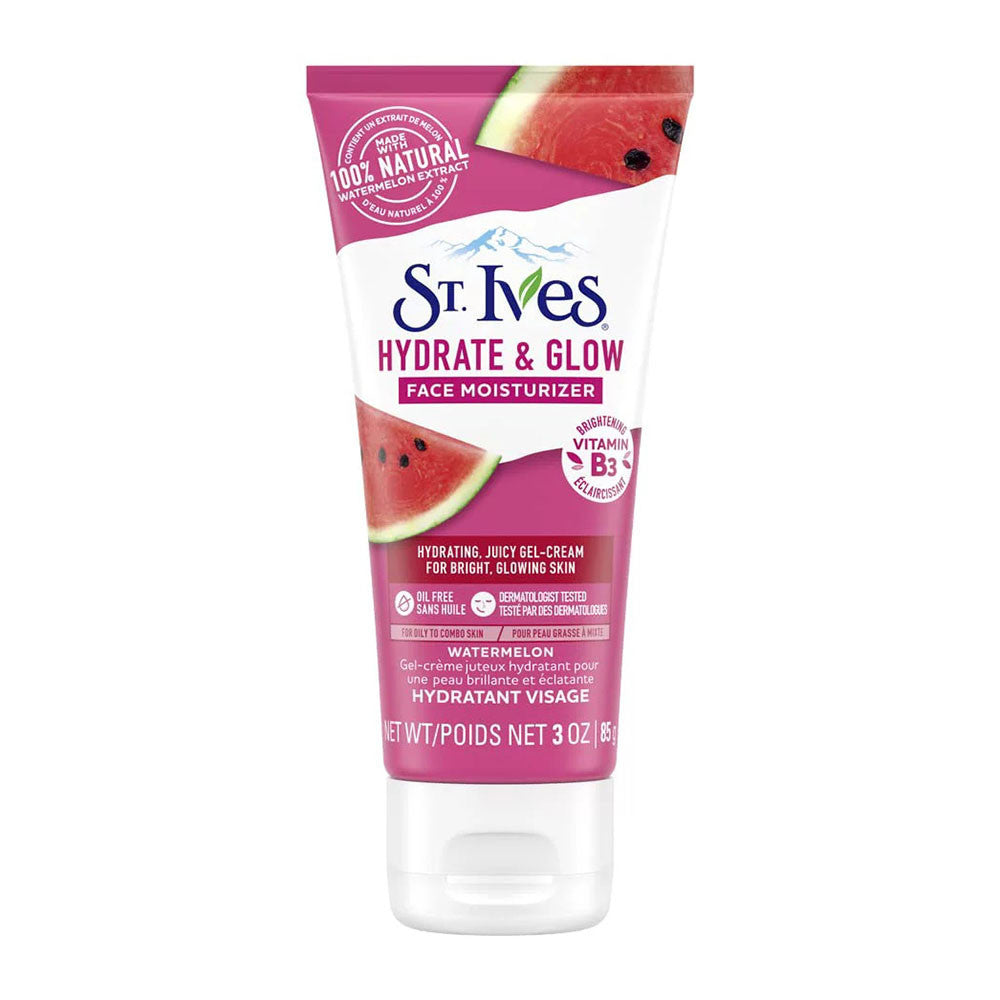 St Ives Hydrate and Glow Face Moisturizer for Glowing Skin, Watermelon, 3 Oz
