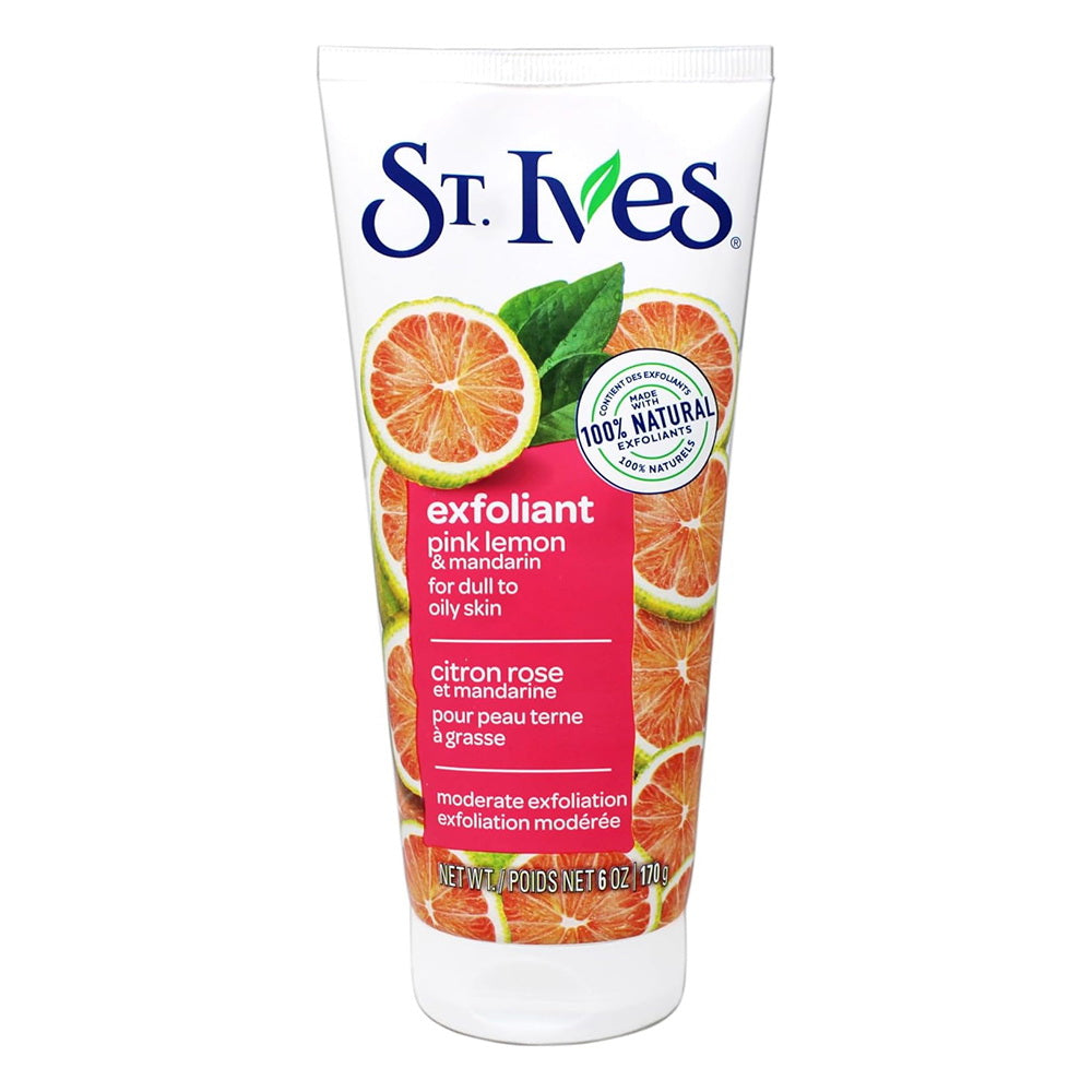 St. Ives Radiant Skin Pink Lemon and Mandarin Orange Face Scrub, 6 oz
