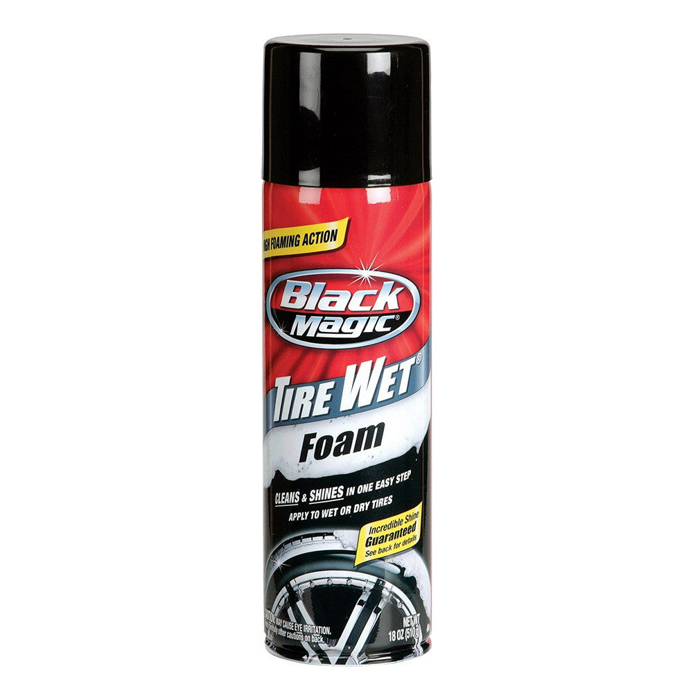 Black Magic Tire Wet Foam, Cleans and Shines, 18 Oz