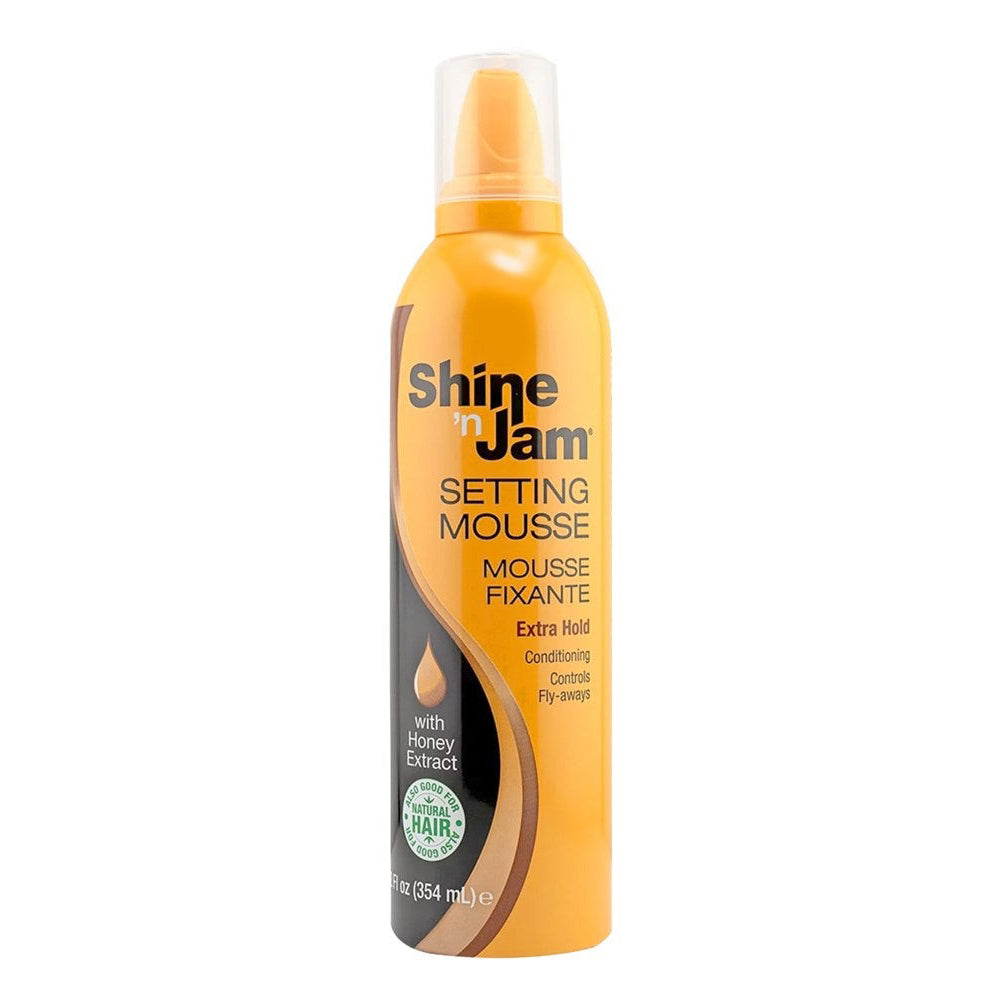 Ampro Shine n Jam Setting Honey Mousse Extra Hold Hair Conditioning with Honey 12Oz (354)