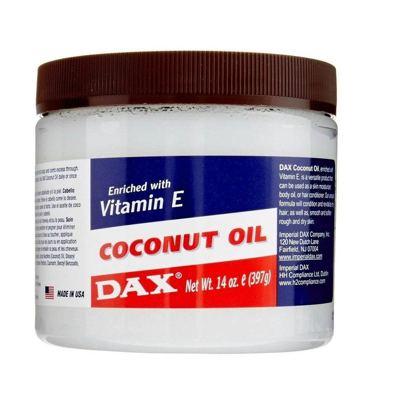 Dax Coconut Oil Enriched With Vitamin E For Hair And Body, 14 Oz