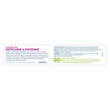 Toms Of Maine Antiplaque And Whitening Toothpaste, Spearmint - 5.5 Oz