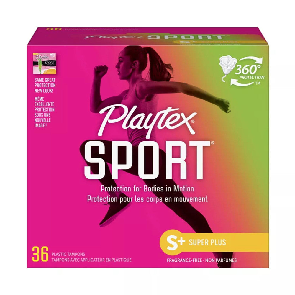 Playtex Sport Tampons Super Plus Plastic Unscented, 36 Ea