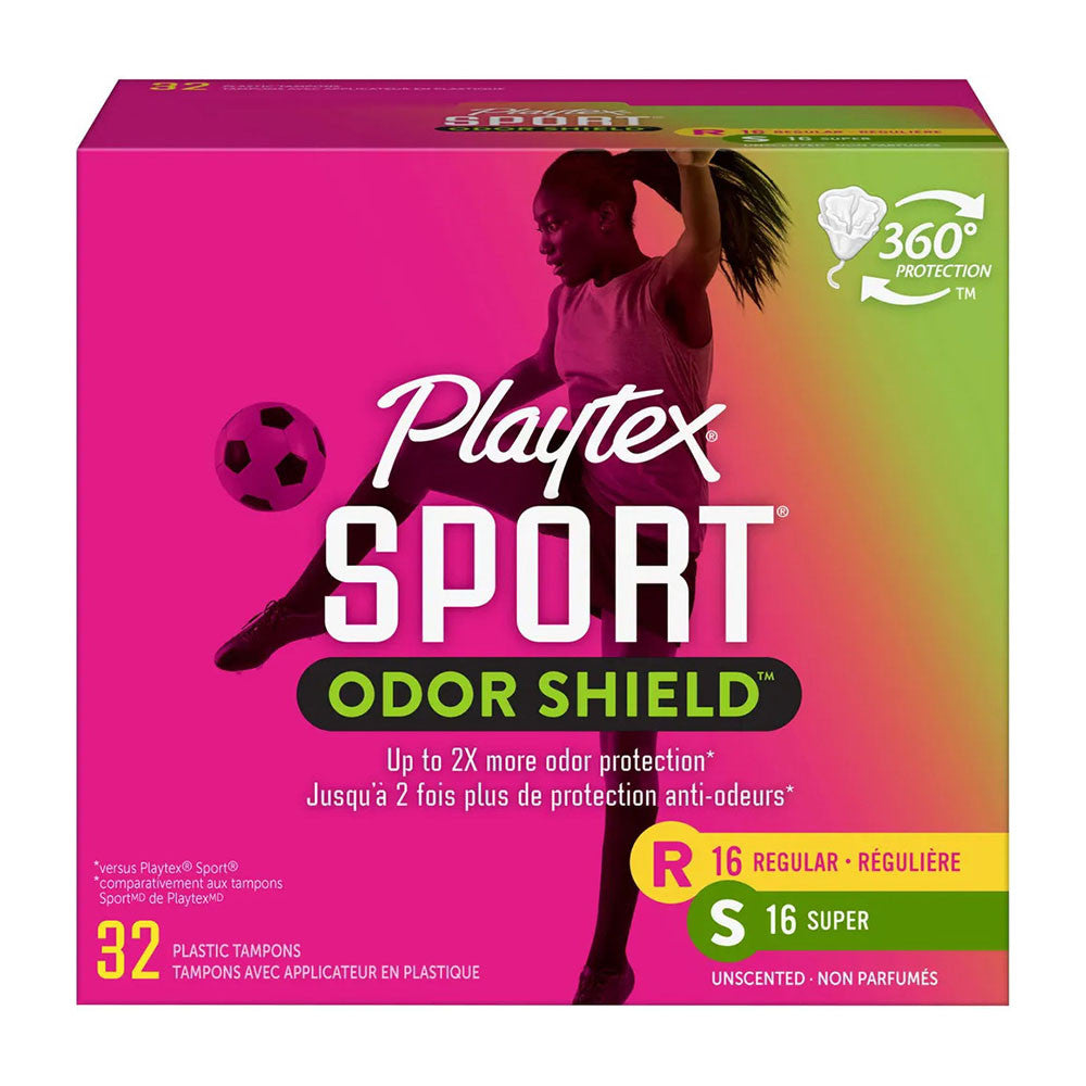 Playtex Sport Odor Shield Tampons, Multipack, 32 Ea