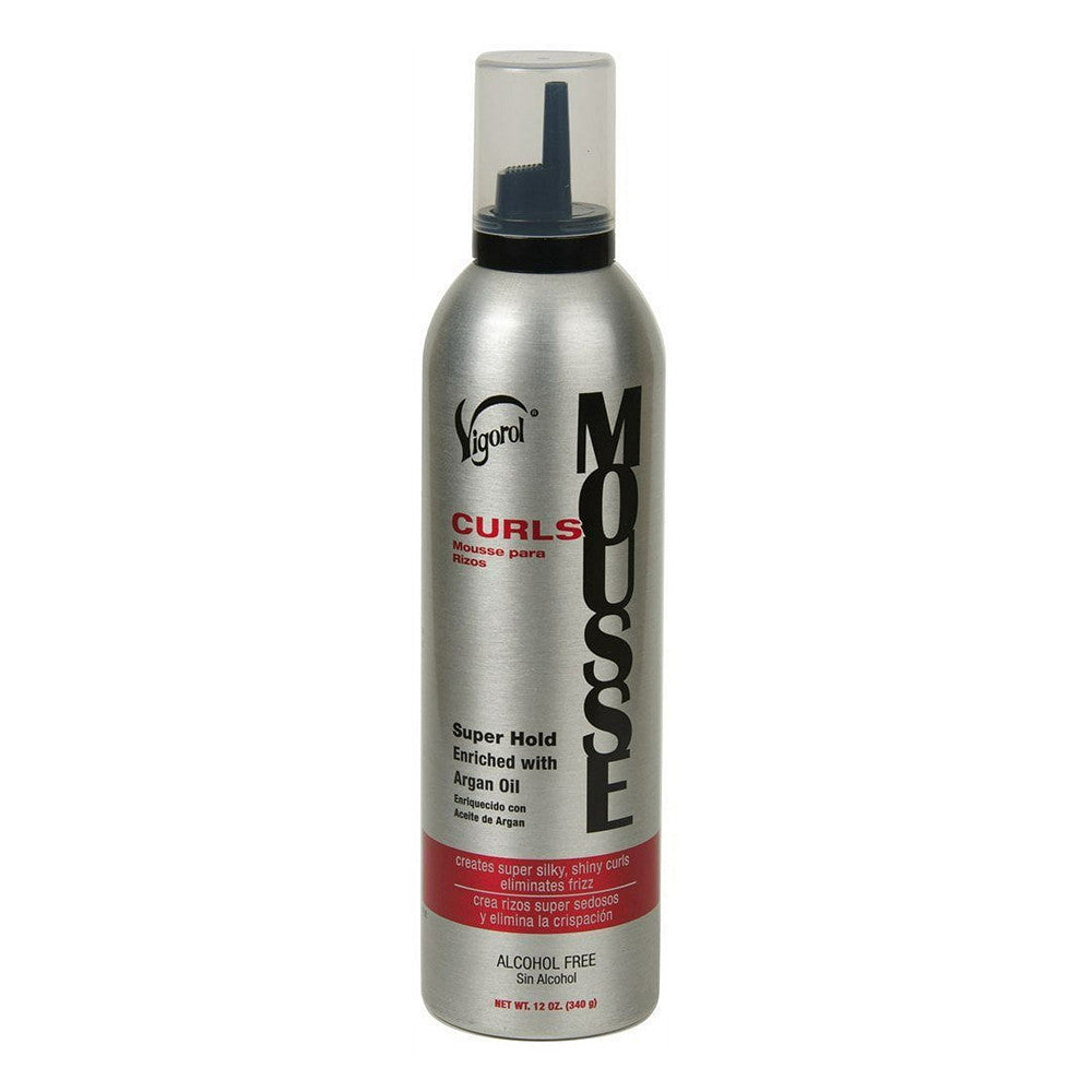 Vigorol Hair Mousse Curl Super Hold With Argan Oil, 12 oz