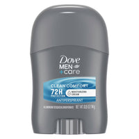 Dove Men Care 72 Hour Antiperspirant and Deodorant Stick, Trial Size, Clean Comfort, 0.5 Oz