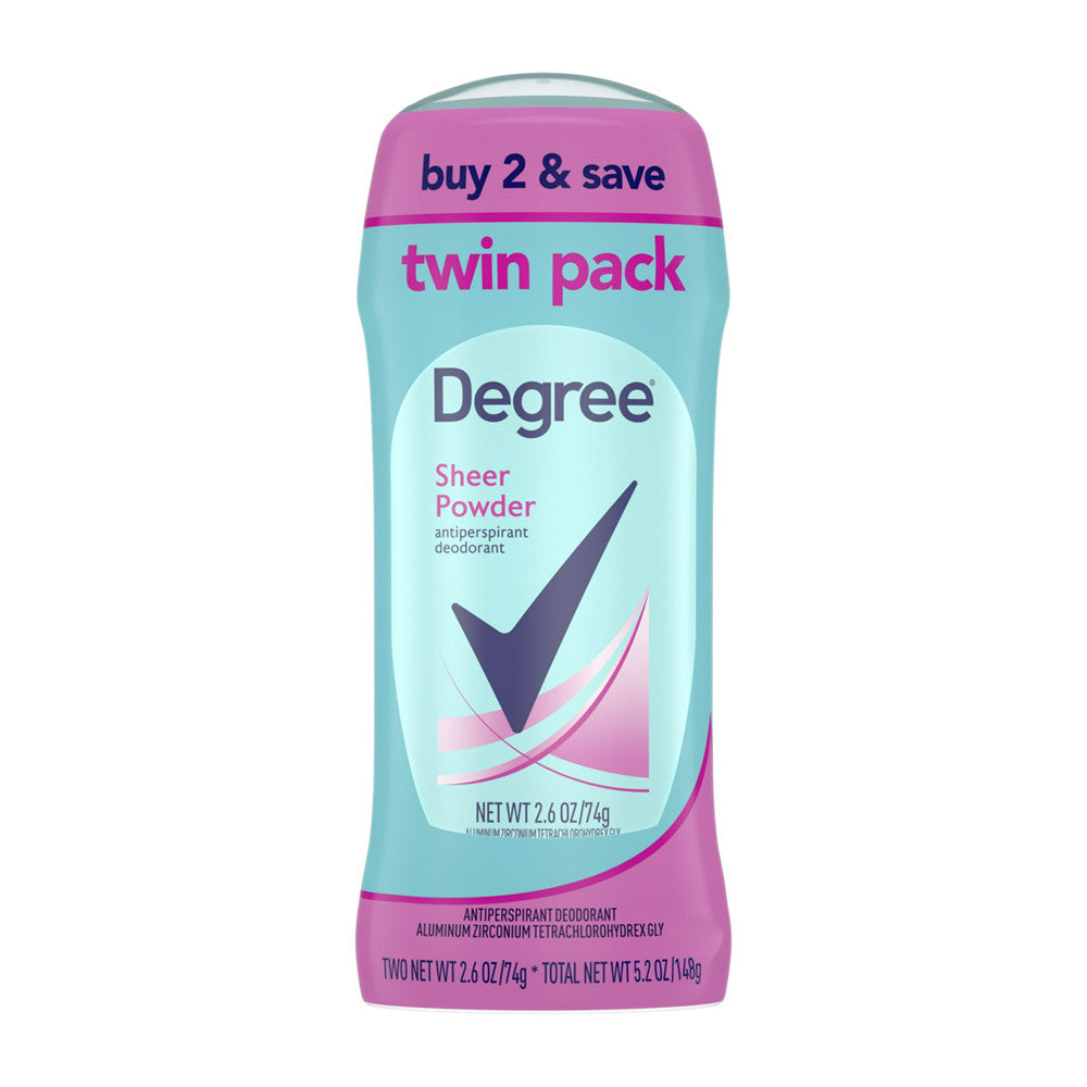 Degree Sheer Powder Anti Perspirant and Deodorant Women, Twin Pack, 2.6 Oz
