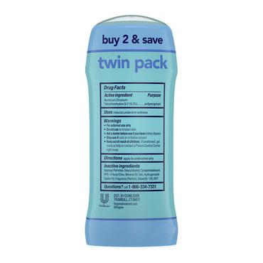 Degree Women Dry Protection Antiperspirant Deodorant Twin Pack, Shower Clean, 2.6 Oz