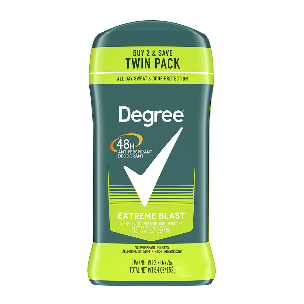 Degree Men Extreme Blast Antiperspirant And Deodorant Twin Pack, 2.7 Oz