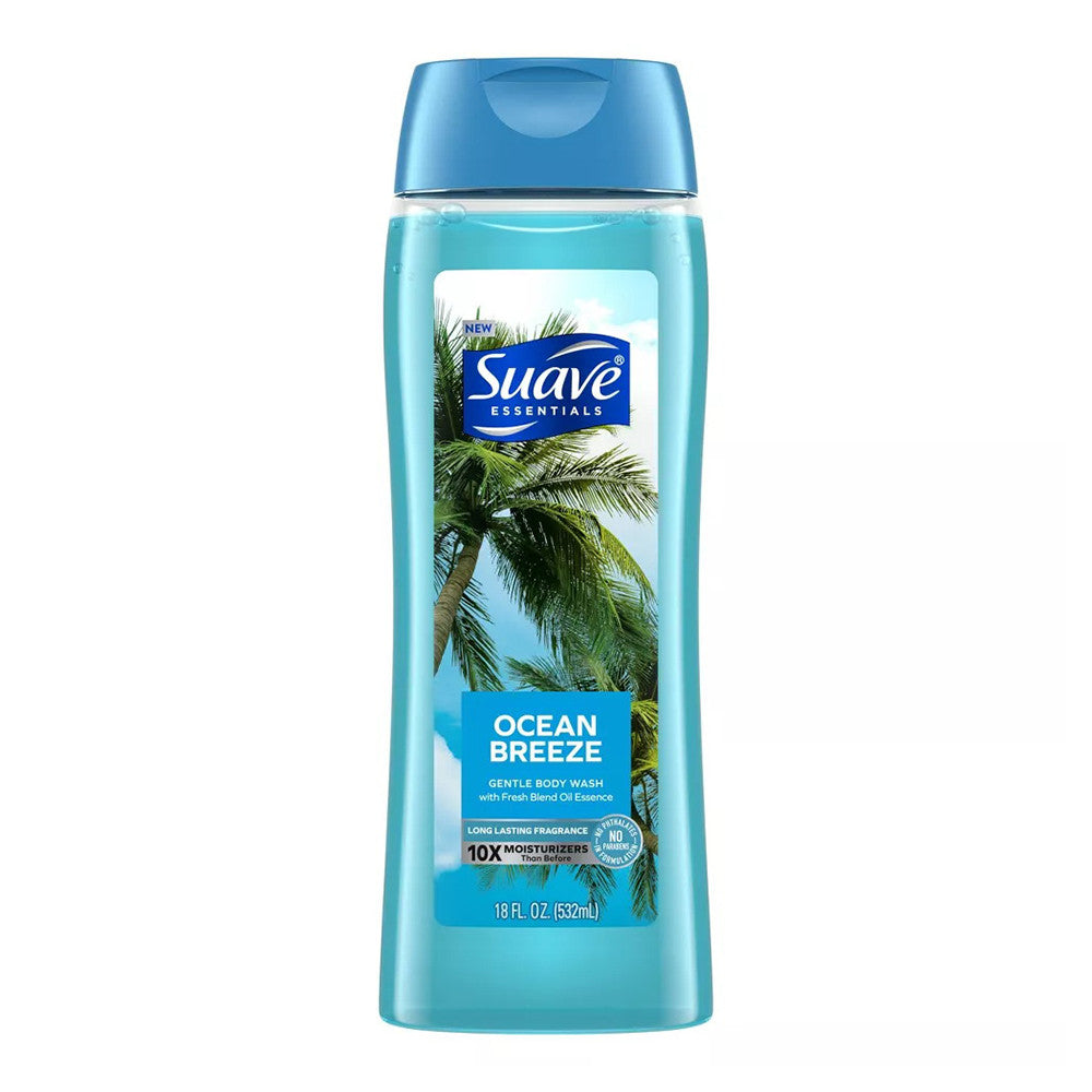 Suave Essentials Ocean Breeze Refreshing Body Wash, 18 Oz