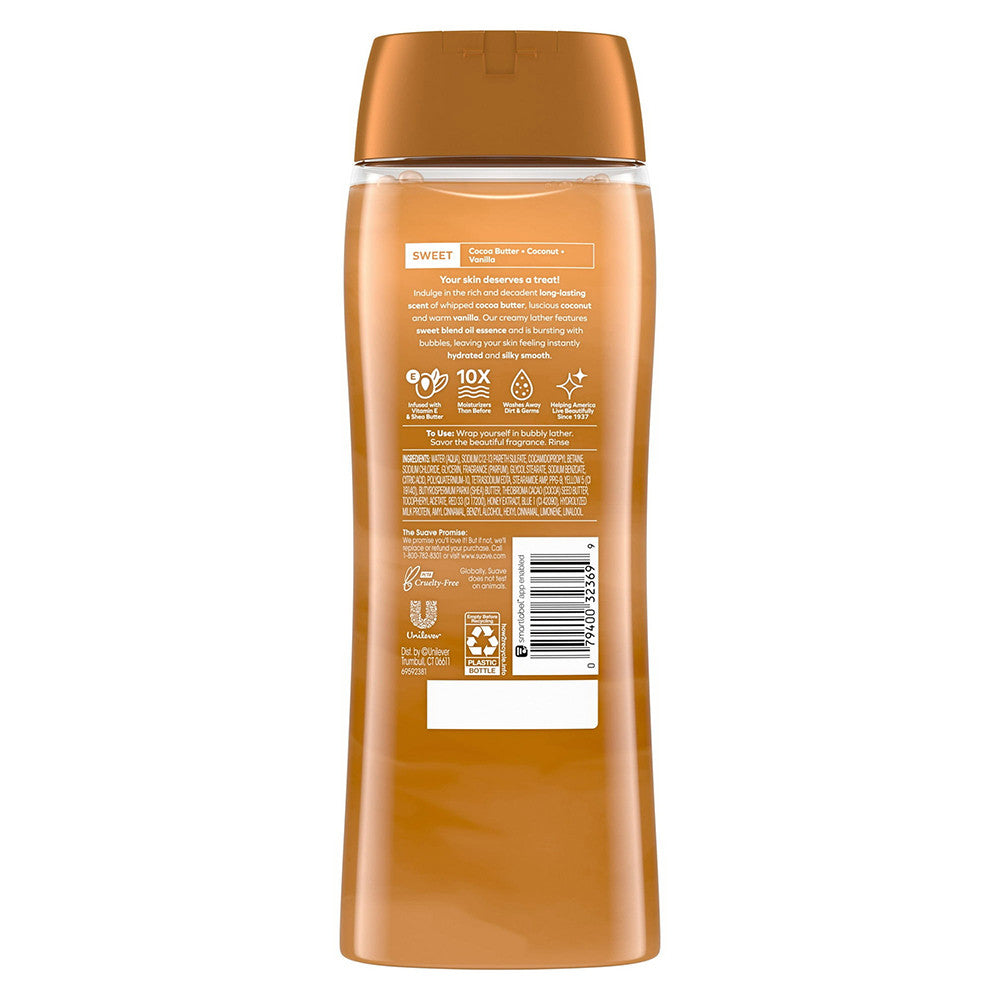 Suave Essentials Gentle Body Wash Cocoa Butter and Shea for all Skin Types, 18 Oz