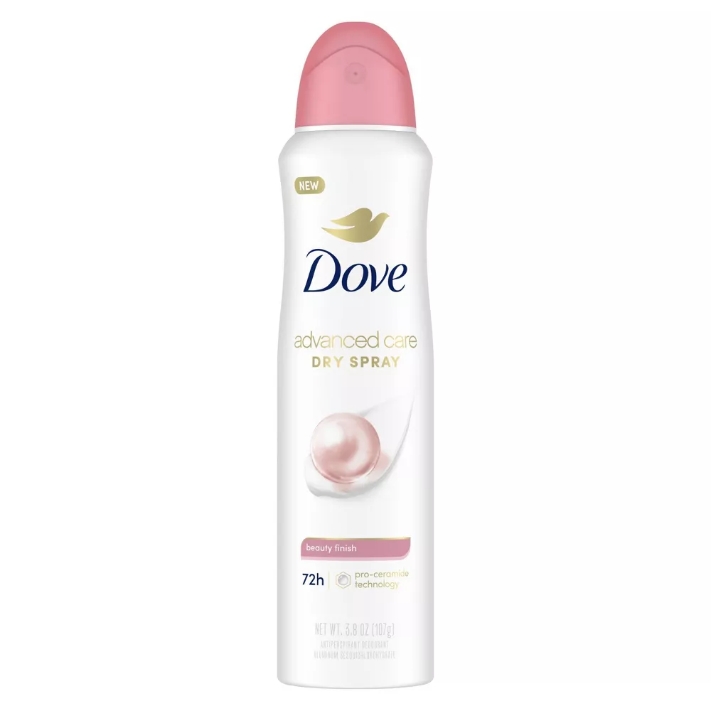 Dove Dry Spray 48-Hour Antiperspirant Deodorant Beauty Finish, 3.8 Oz