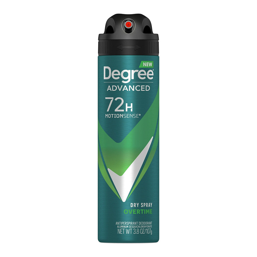 Degree Men Dry Spray Antiperspirant, Overtime, 3.8 Oz