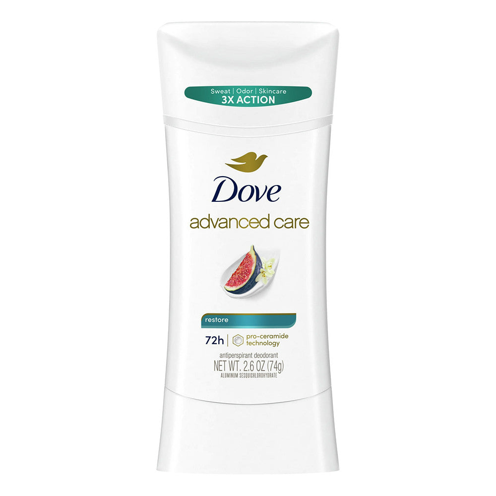 Dove Advanced Care Antiperspirant Deodorant Stick Restore, 2.6 Oz