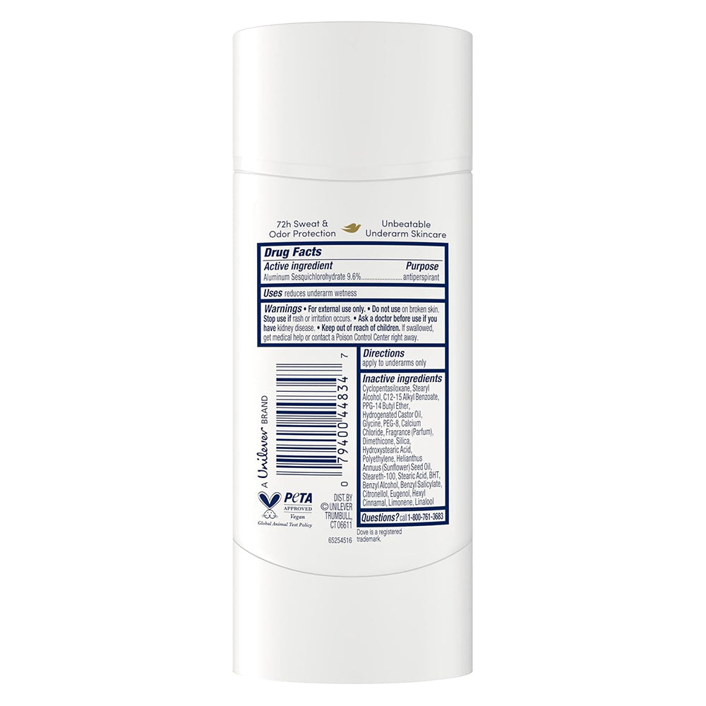 Dove Beauty Advanced Care Sheer Cool 72 Hour Invisible Antiperspirant And Deodorant, 2.6 Oz