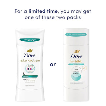 Dove Beauty Advanced Care Sheer Cool 72 Hour Invisible Antiperspirant And Deodorant, 2.6 Oz