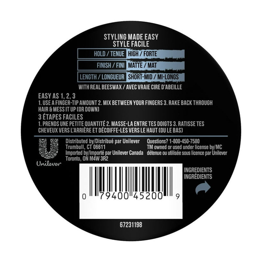 Axe Styling Messy Look Texturizing Matte Hairstyle Pomade, 2.64 Oz