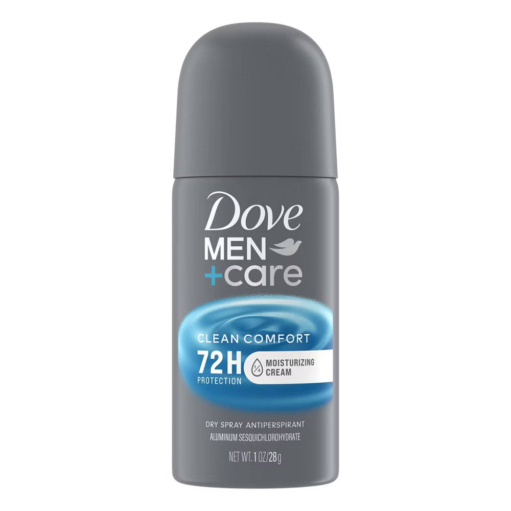 Dove Men Plus Care 72Hr Clean Comfort Antiperspirant and Mini Deodorant Dry Spray, 1 Oz