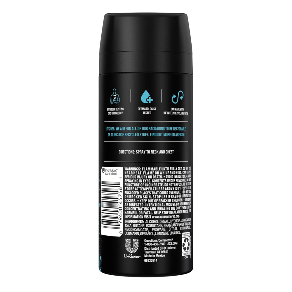 Axe Ice Chill Iced Mint and Lemon Scent 48H High Definition Scent 4Oz (113g)