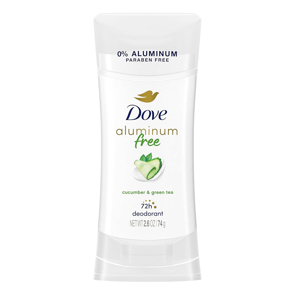 Dove Aluminum Free Cucumber and Green Tea Deodorant Stick for Women Paraben Free Odor Protection 2.6Oz (74g)