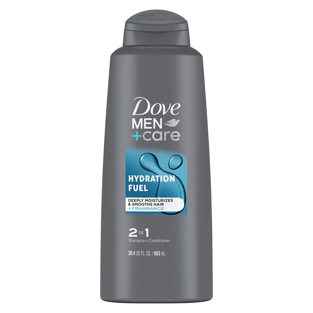 Dove Men Plus Care 2 in 1 Hydration Fuel Shampoo and Conditioner Powerful Boost of Hydration 20.4Oz (603ml)