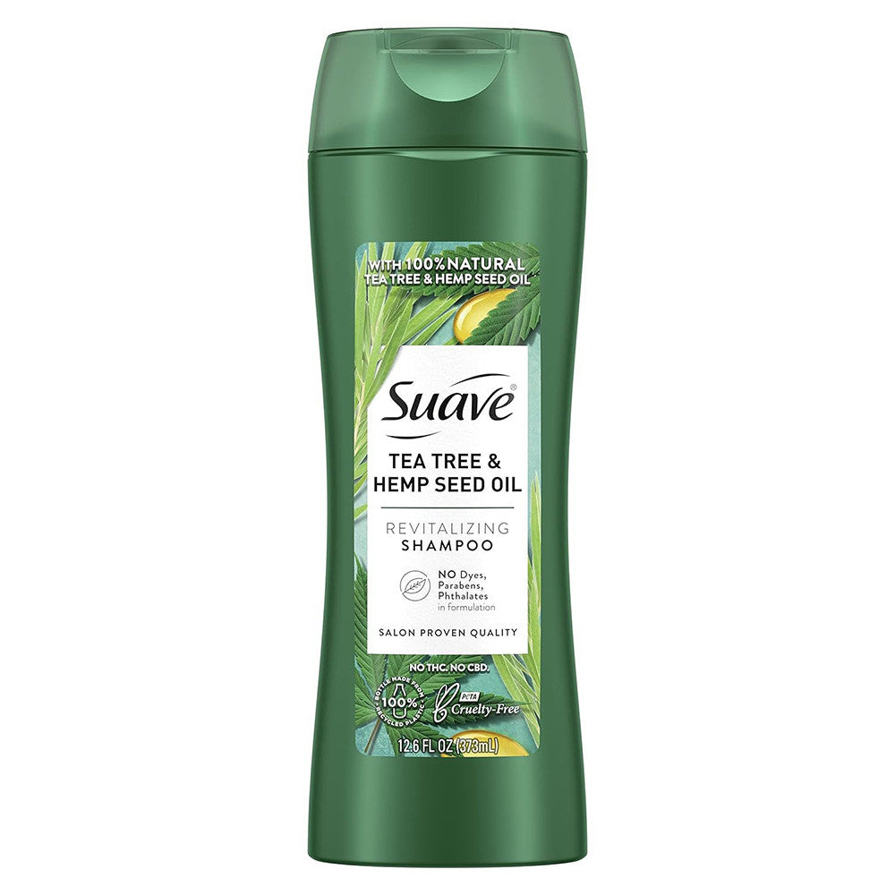 Suave Tea Tree and Hemp Seed Oil Revitalizing Shampoo, 12.6 Oz