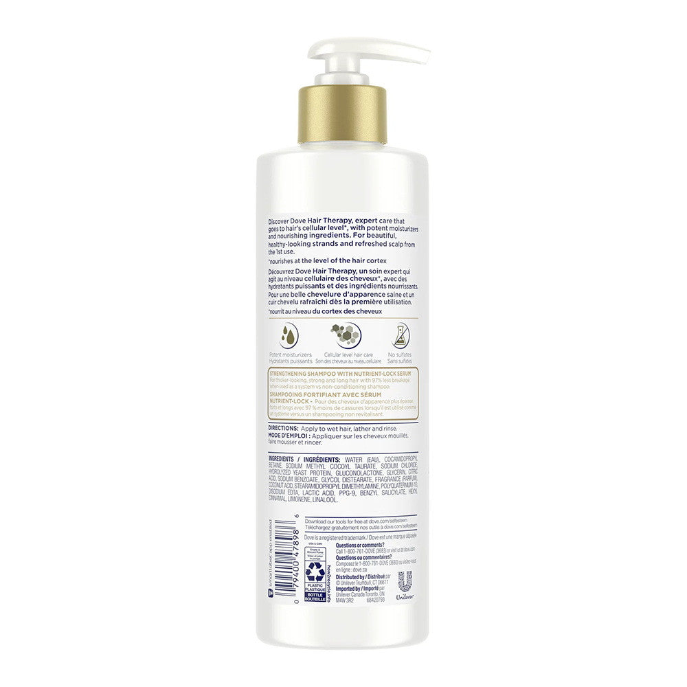 Dove Hair Therapy Breakage Remedy Hair Shampoo with Nutrient Lock Serum, 13.5 Oz