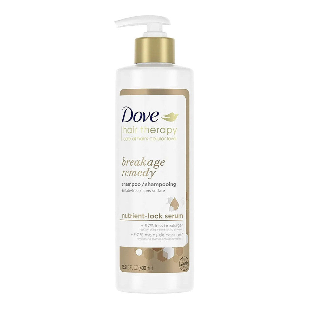 Dove Hair Therapy Breakage Remedy Hair Shampoo with Nutrient Lock Serum, 13.5 Oz