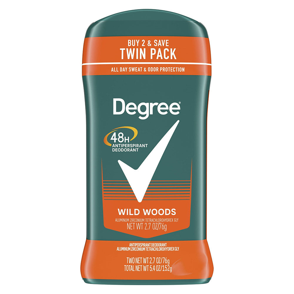 Degree Long Lasting Mens Antiperspirant Deodorant Stick Twin Pack, 2.7 Oz