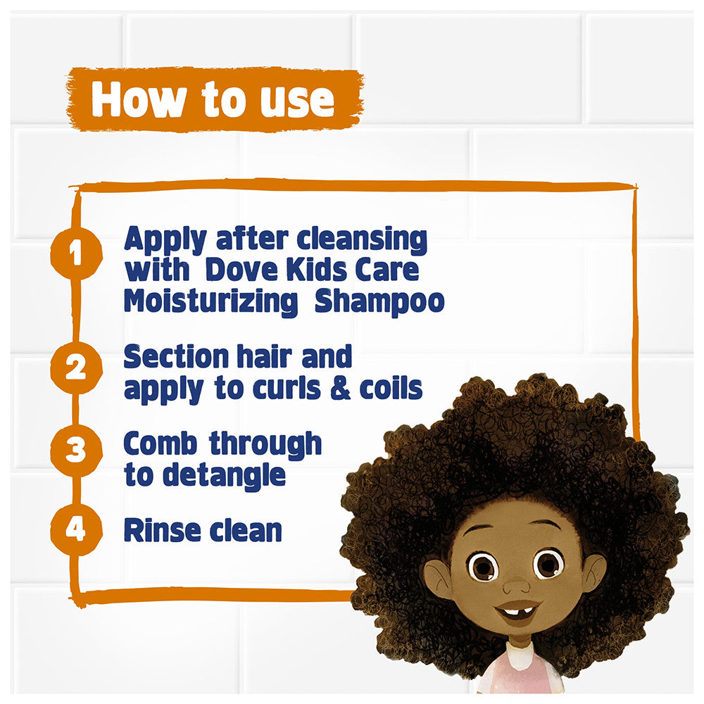 Dove Hair Love Kids Daily Nourishing Conditioner Curly Hair with Shea Butter and Coconut Oil, 17.5 Oz
