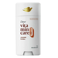 Dove Beauty Vitamin Care Aluminum Free Coconut and Shea Deodorant Stick for Women, 2.6 Oz