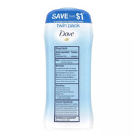 Dove Original Clean Antiperspirant Deodorant, Twin Pack, 2.6 Oz