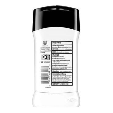 Degree Antiperspirant Invisible Solid, Ultraclear Black and White, 2.7 Oz