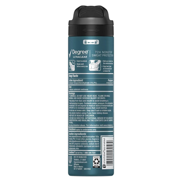 Degree Men UltraClear Black+White Antiperspirant & Deodorant Dry Spray, 3.8 Oz