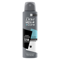 Dove Men Care Stain Defense Clean 72H Dry Spray Antiperspirant Deodorant, 3.8 Oz