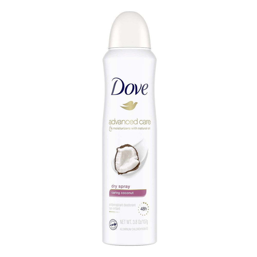 Dove Advanced Care Dry Spray Caring Coconut Antiperspirant Deodorant, 3.8 Oz