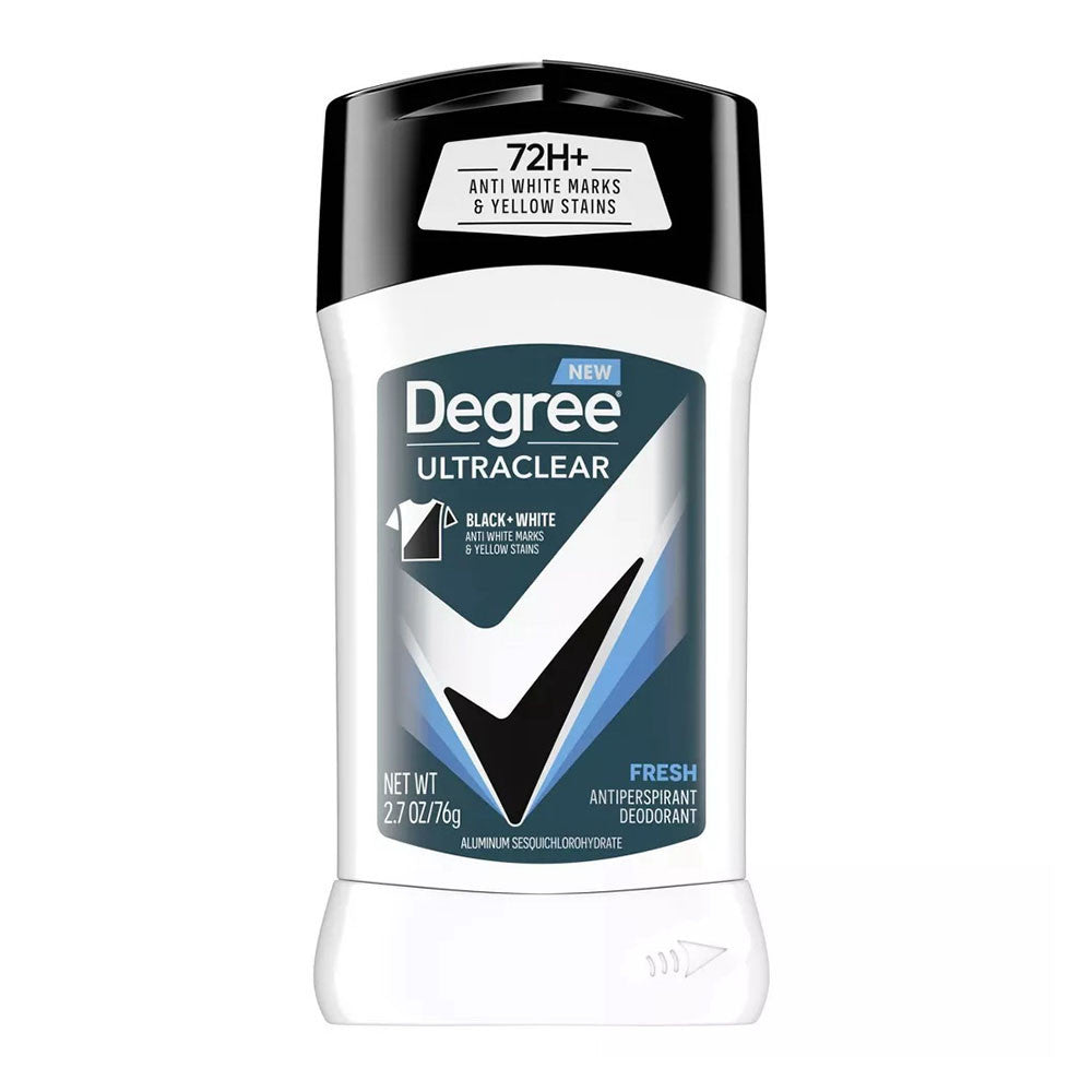 Degree Men Ultra Clear Black and White Antiperspirant Deodorant, Fresh, 2.7 Oz