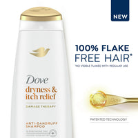 Dove Beauty DermaCare Anti Dandruff Shampoo for Scalp Dryness and Itch Relief, 12 Oz