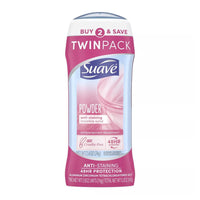 Suave Invisible Solid Antiperspirant And Deodorant Powder, Twin Pack, 2 Ea